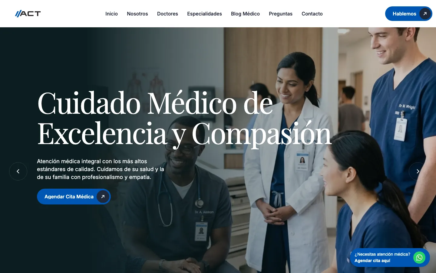 Portada del demo para clínicas en escritorio